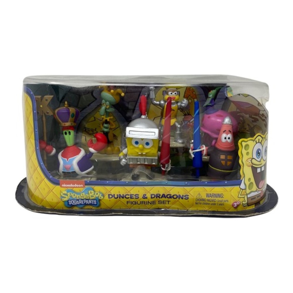 Nickelodeon Spongebob Squarepants Dunces & Dragons Collectible Figurine‎ Set NEW